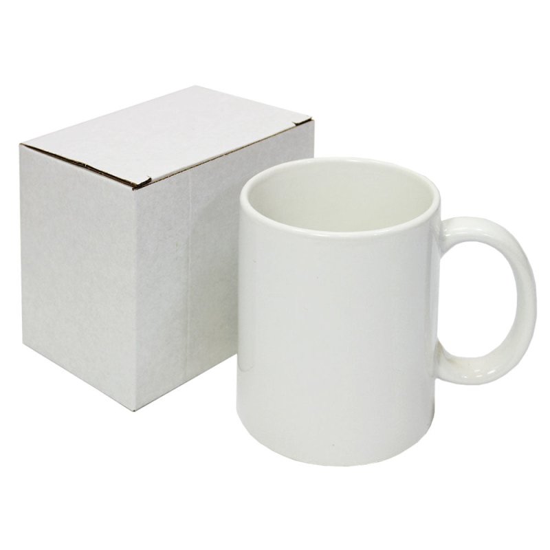 PixMax Blank Polymer Coated 11oz Sublimation Mugs & Gift Boxes, 36 Pack, AAA Grade