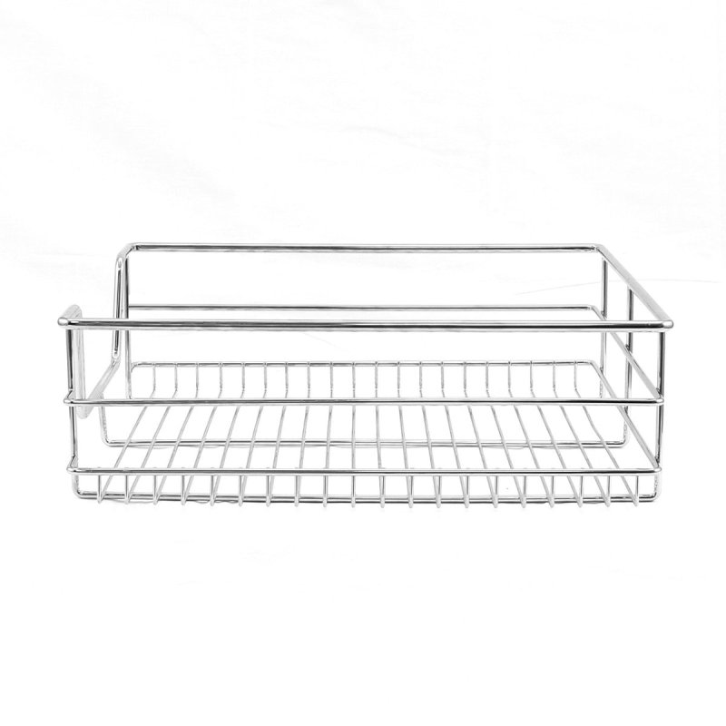 KuKoo 3 x Kitchen Pull Out Soft Close Baskets, 600mm Wide Cabinet, Slide Out Wire Storage Drawers