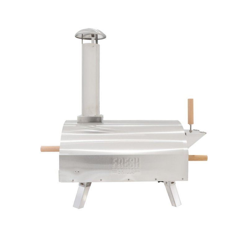 Fresh Grills Premium Outdoor Pizza Oven, Dual-Wall Insulated, Multi-Fuel, 500C Max Temperature with Pizza Peel, Stone & Rain Cover