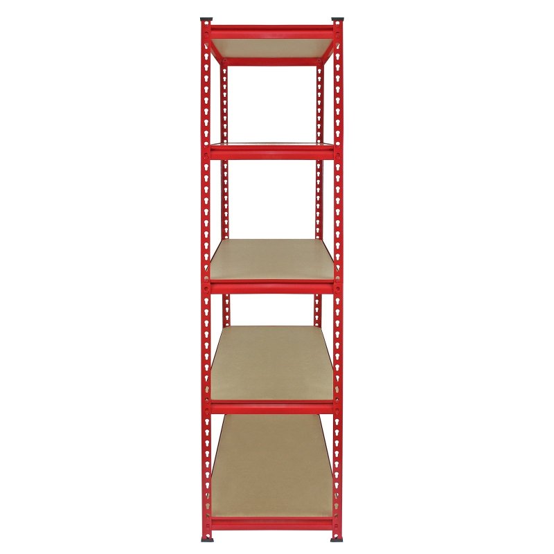 5 Monster Racking Z-Rax Warehouse Storage Garage Shelving Unit, 360kg/shelf, Red, 90 x 183 x 45cm
