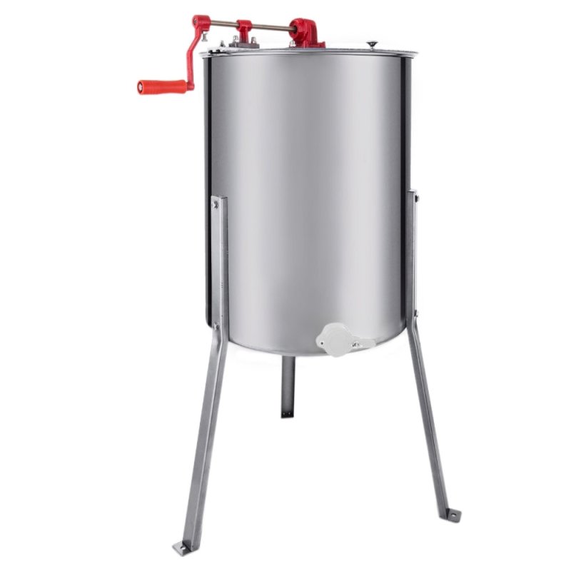 Manual Honey Extractor Separator 4 Frames Stainless Steel Barrel Beehives Honeycomb Spinner Crank Tool With Stand Beekeeping Extractor Equipment