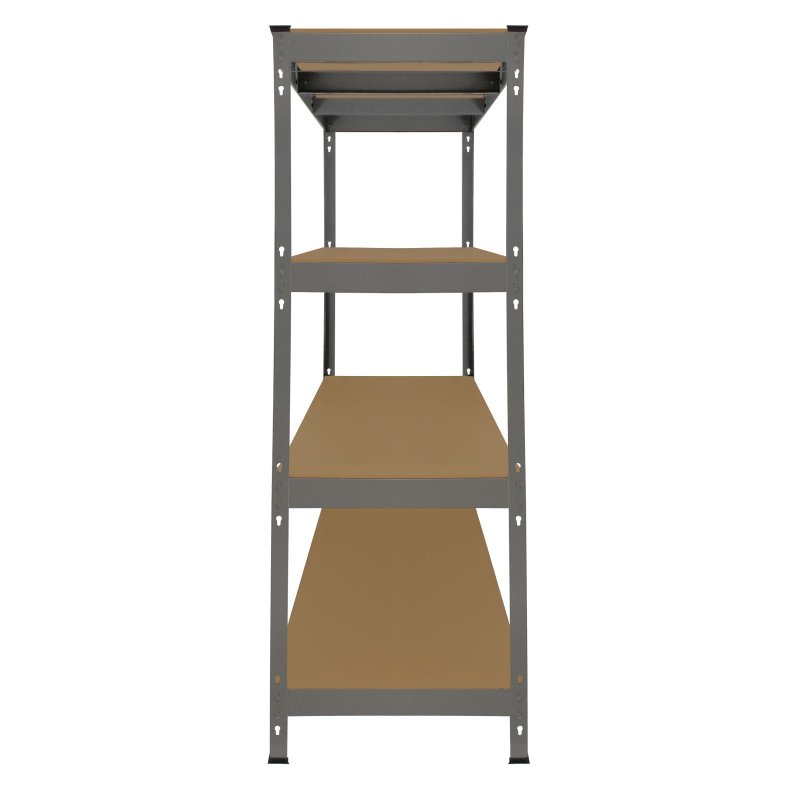Monster Racking Q-Rax Garage Racking Heavy Duty Shelving, 360kg/shelf, 160cm x 60cm x 160cm, Grey