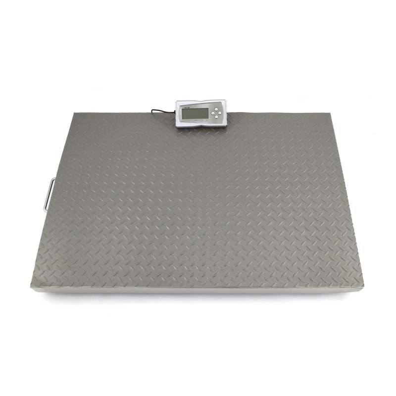 T-Mech Industrial Floor Platform Weighing Scales, 90cm x 60cm, Stainless Steel