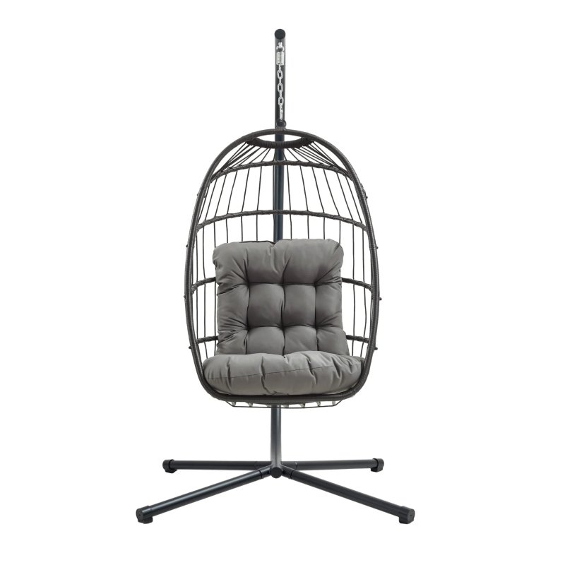 Rattan Hanging Egg Chair - Black