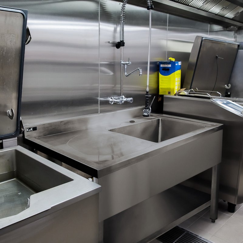 Catering Sink Stainless Steel Commercial Kitchen Restaurant Bar Utility Single Bowl Left Hand Drainer Free Standing Lower Storage Shelf Adjustable Feet Splashback 90 x 120 x 60cm FREE Strainer Plug