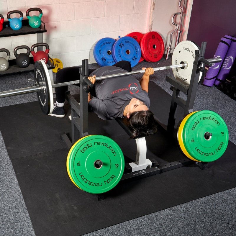 Home Gym Weightliftings Squat Rack Flat Weight Bench Set