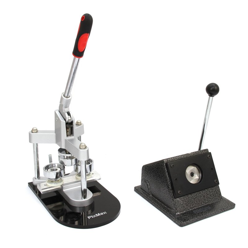 PixMax Ultimate Badge Making Kit: 25mm, 37mm, 58mm Cutters & Press Machines, 720 Components