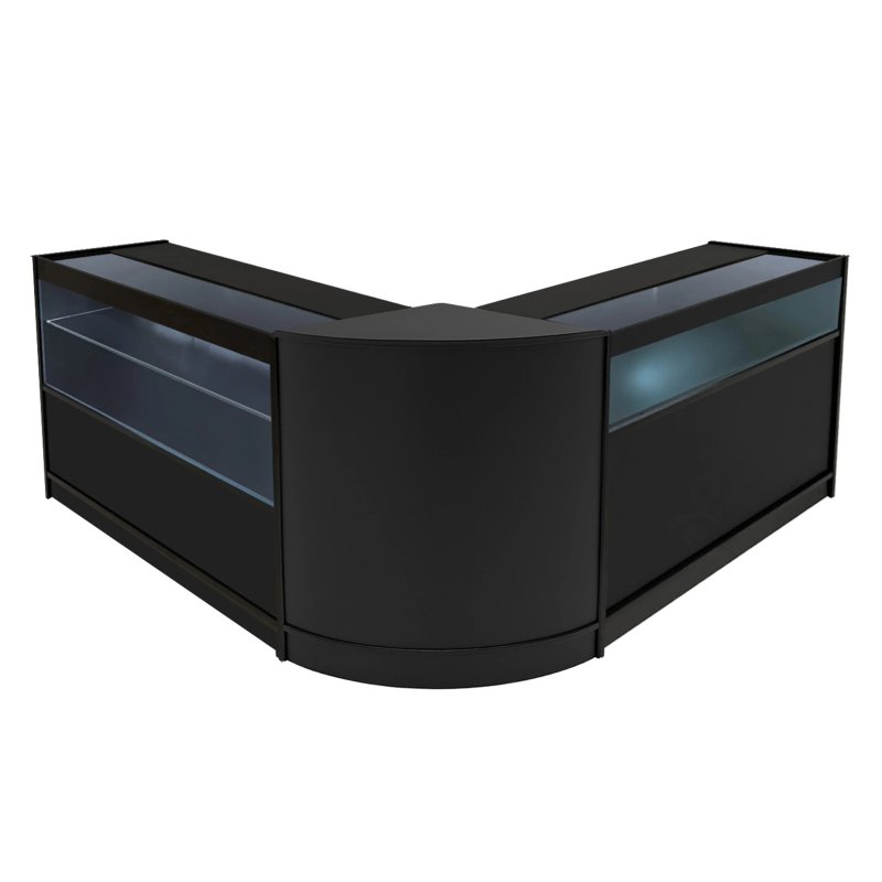 Adonis LED Shop Counter Set B1200, C1200 & CM60 - Black