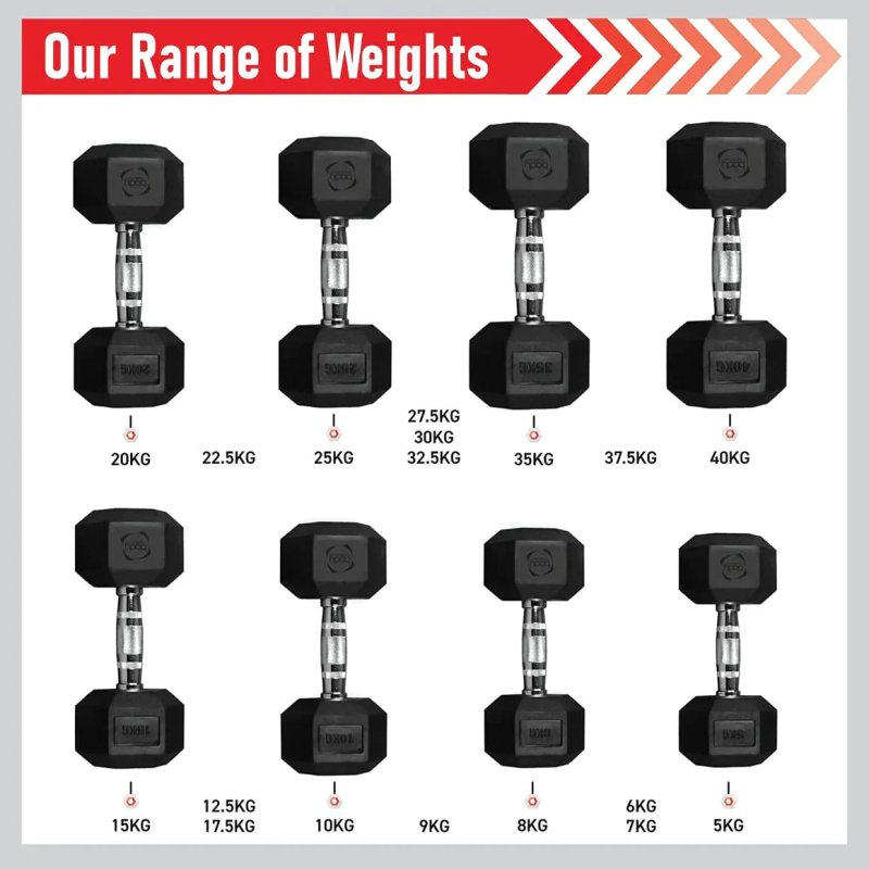 Body Revolution Hex Dumbbells 30kg pair