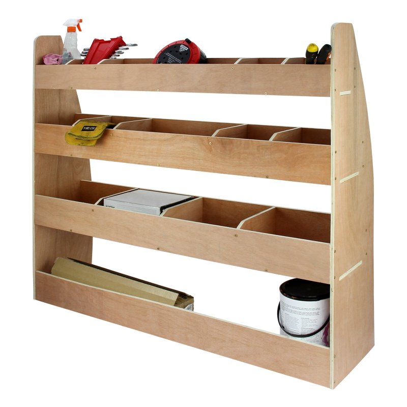 Monster Racking VW Caddy Van Racking & Shelving Storage Unit, 122.5cm x 122cm x 30cm, Plywood