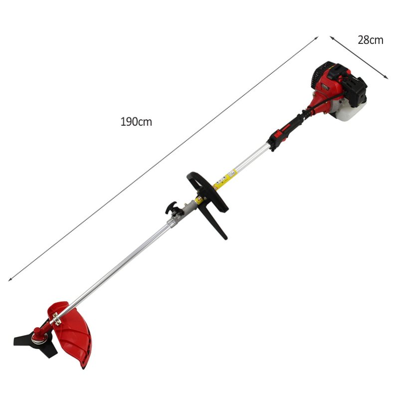 Cordless Garden Multi Tool 5 in 1 Long Reach Hedge Trimmer Strimmer Chainsaw Grass Cutter Brush Cutter Extension Pole Petrol 52cc 1.6KW 3HP 9000RPM 2 Stroke FREE Safety Equipment