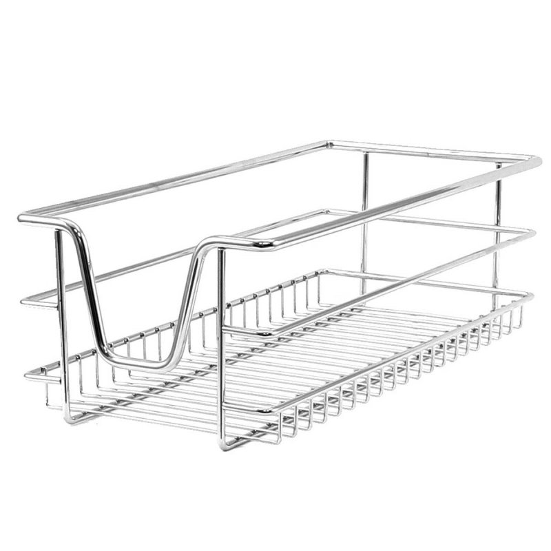 KuKoo 2 x Kitchen Pull Out Soft Close Baskets, 300mm Wide Cabinet, Slide Out Wire Storage Drawers