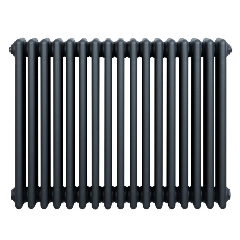 Traditional 4 Column Radiator - 600 x 785mm - Anthracite Grey
