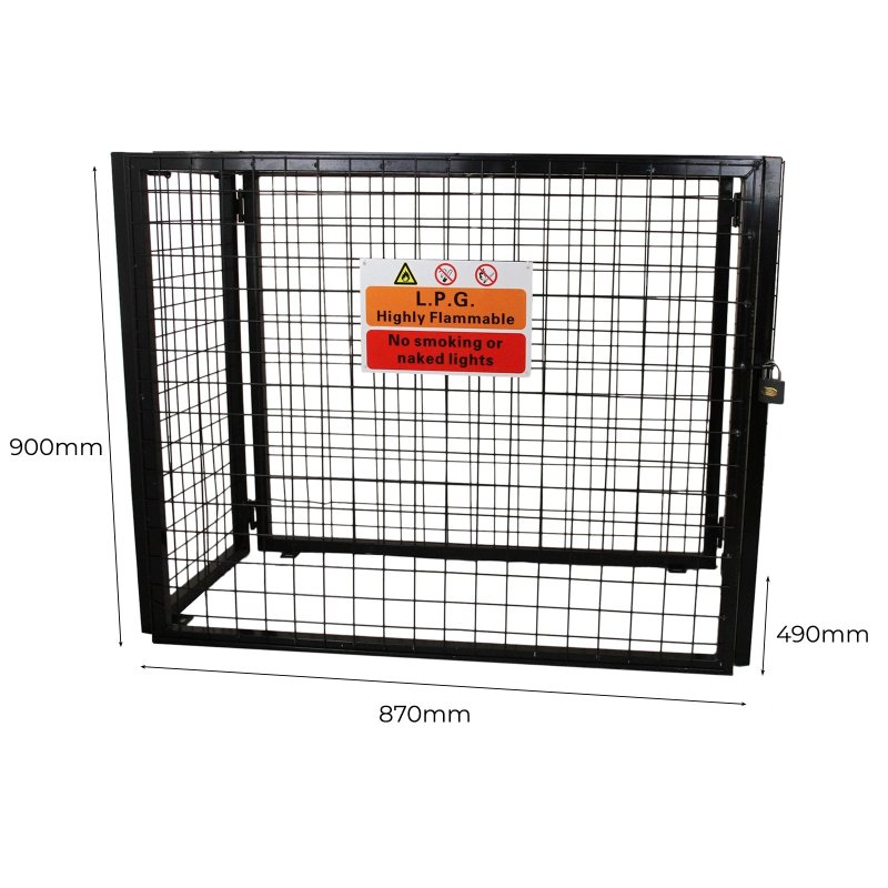 Gas Bottle Collapsible Cylinder Bottle Storage Security Galvanised Powder Coated Steel Mesh Cage 900mm