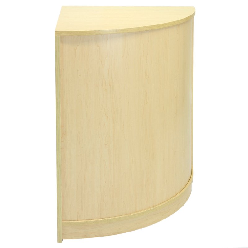 MonsterShop CM60 Corner Shop Counter Retail Showcase Display Cabinet, Maple, 120 x 90 x 60cm