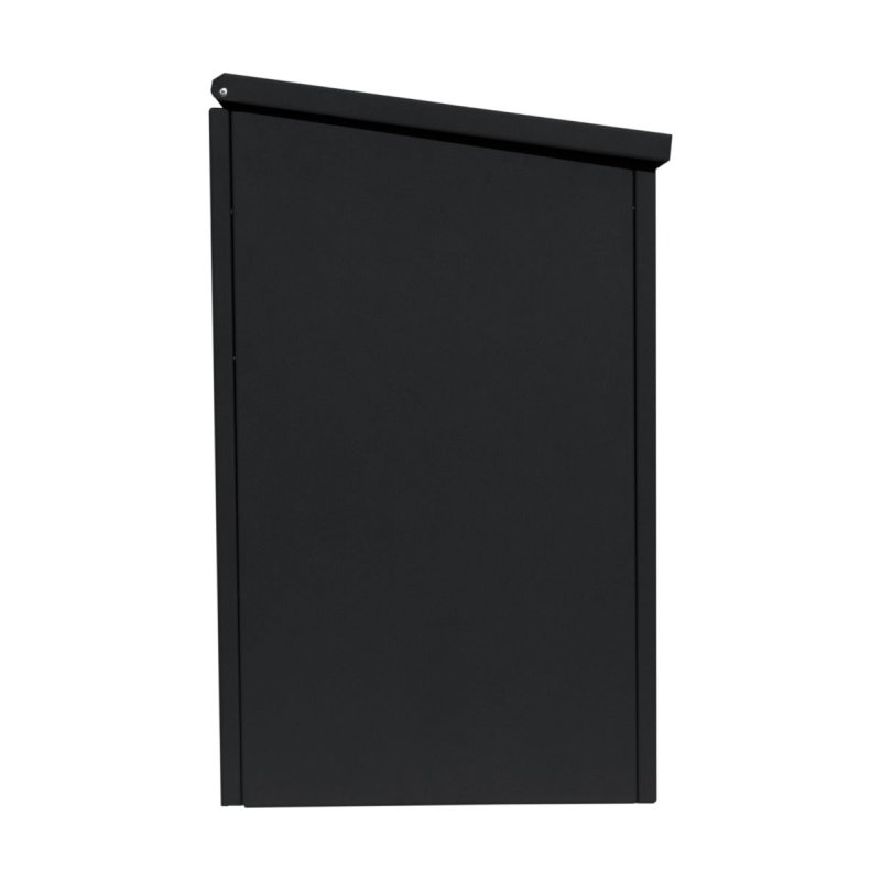 Parcel Post Drop Box Black Large Steel Outdoor Lockable 2 Keys Letter Mail Package Courier Container Delivery Storage Wall Mount Safe Secure Anti Fishing Scannable Barcode FREE Screwdriver Fixing Kit