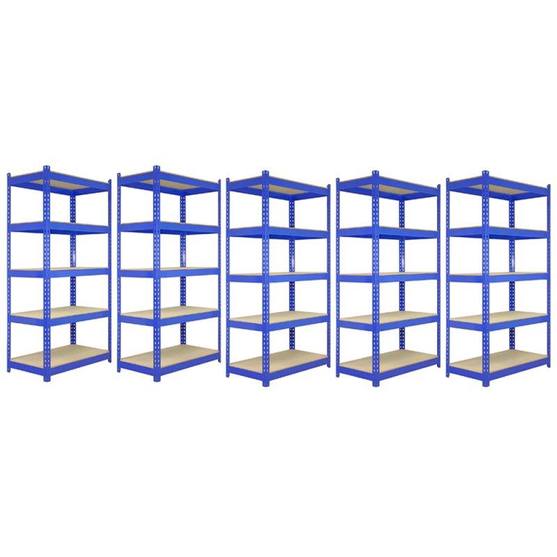 5 Monster Racking Q-Rax Heavy Duty Shelves Industrial Garage Storage Solutions, 200kg/shelf, 90cm