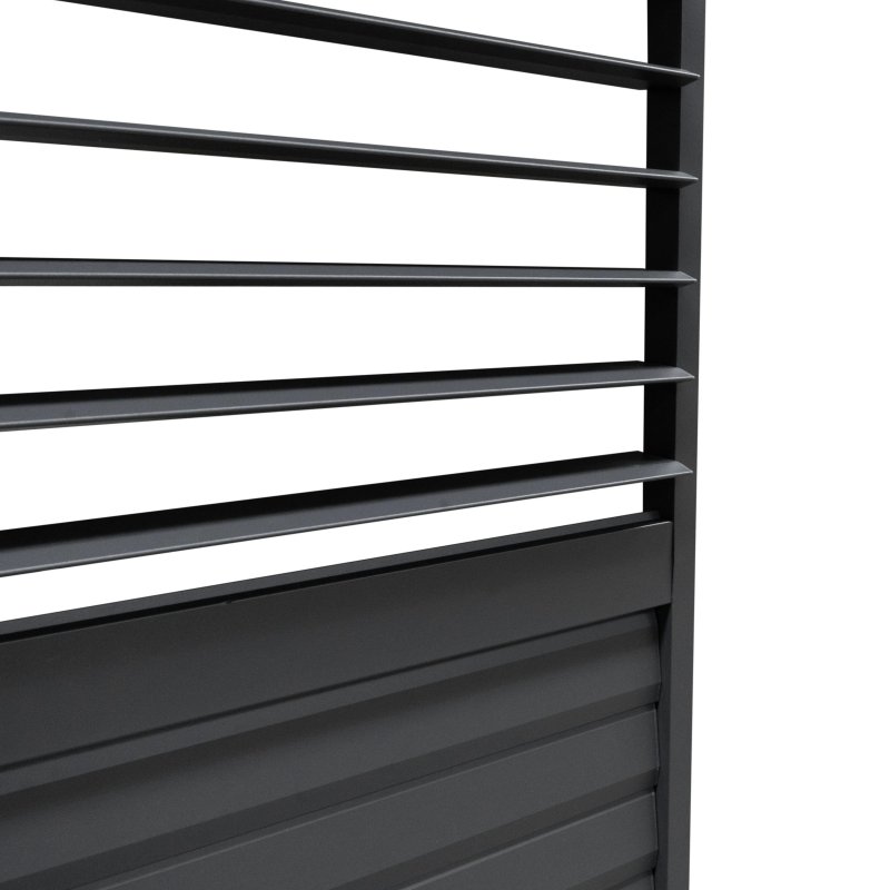 Anthracite Aluminium Pergola Shutter Panel - 123cm Wide
