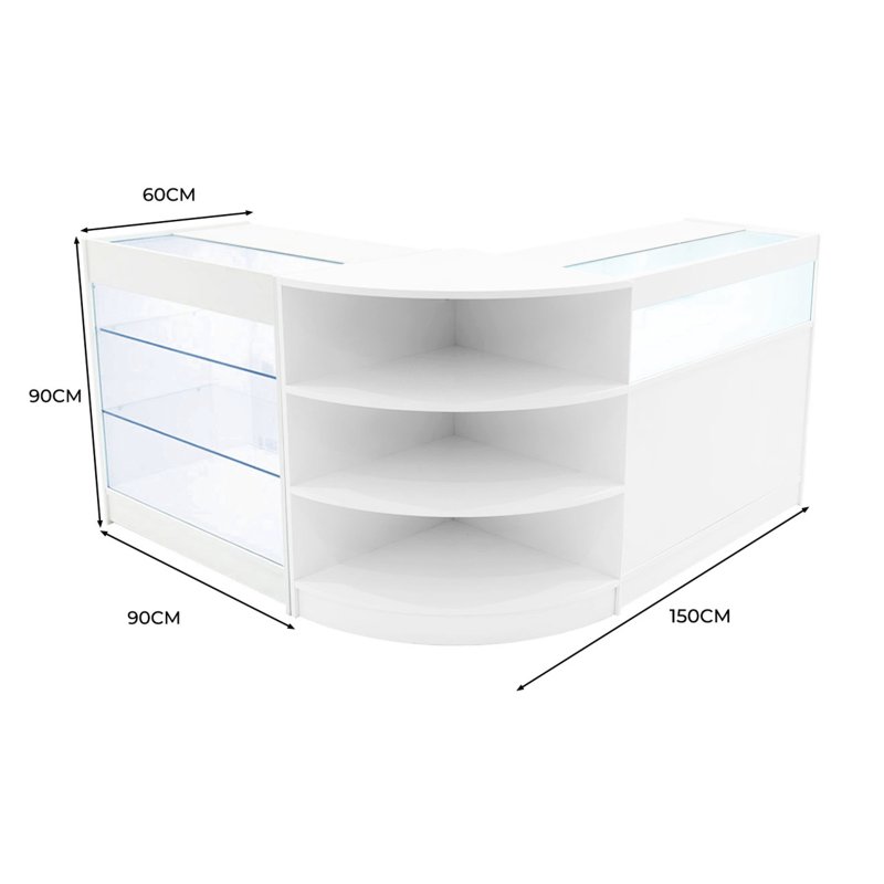 Demeter LED Shop Counter Set K900, B900 & LM60 - White