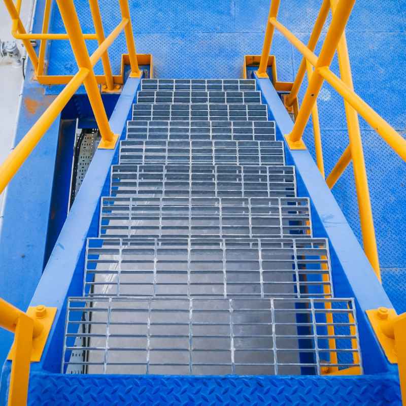 Galvanised Grating Floor Forge Walkway Mesh Floor Panel Grid Drainage Gutter Vent Heavy Duty Weatherproof Steel Zinc Coated 800mm x 240mm x 30mm 4mm Metal Thickness 192kg Load Capacity