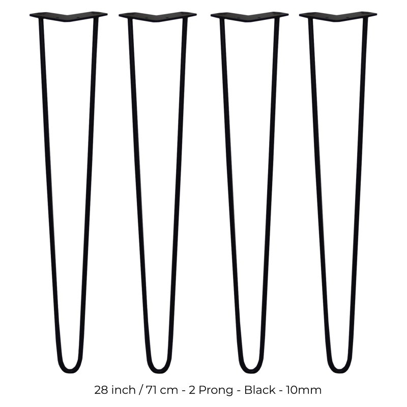 4 x Hairpin Legs / Hair Pin Legs Set SkiSki Legs Furniture Desk Bench Chair Table 28