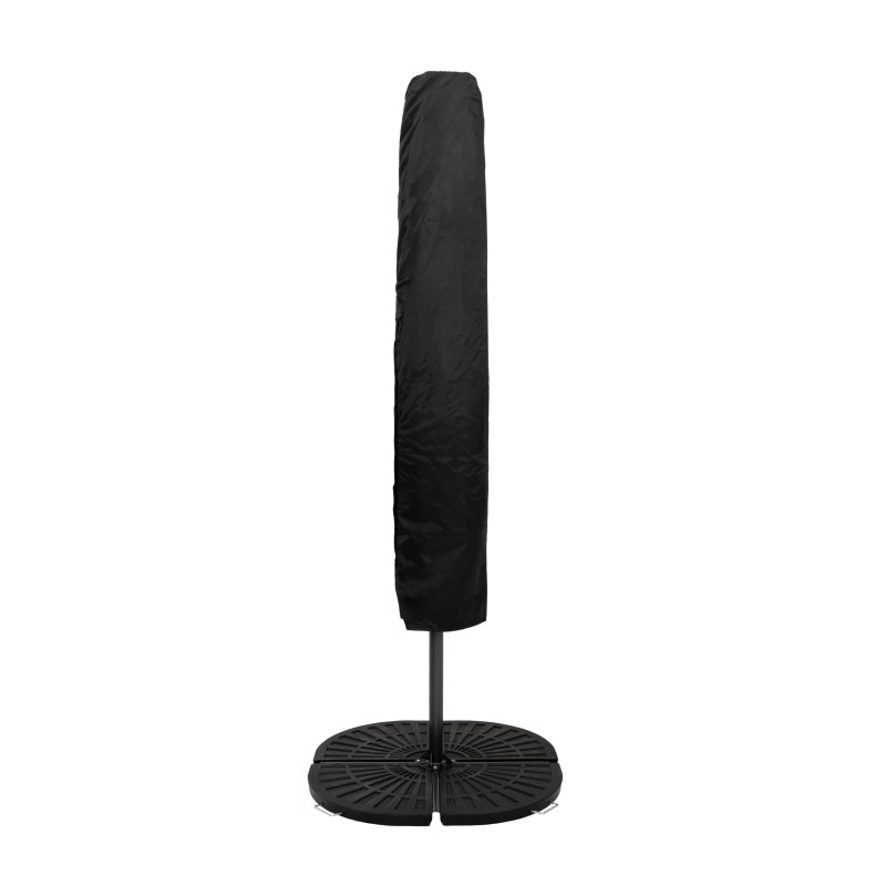 LED Cantilever Parasol 3m With Full Fan Base - Cream