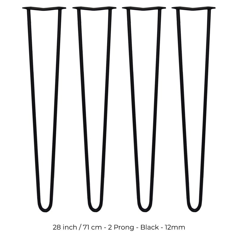 4 x Hairpin Legs / Hair Pin Legs Set SkiSki Legs Furniture Desk Bench Chair Table 28
