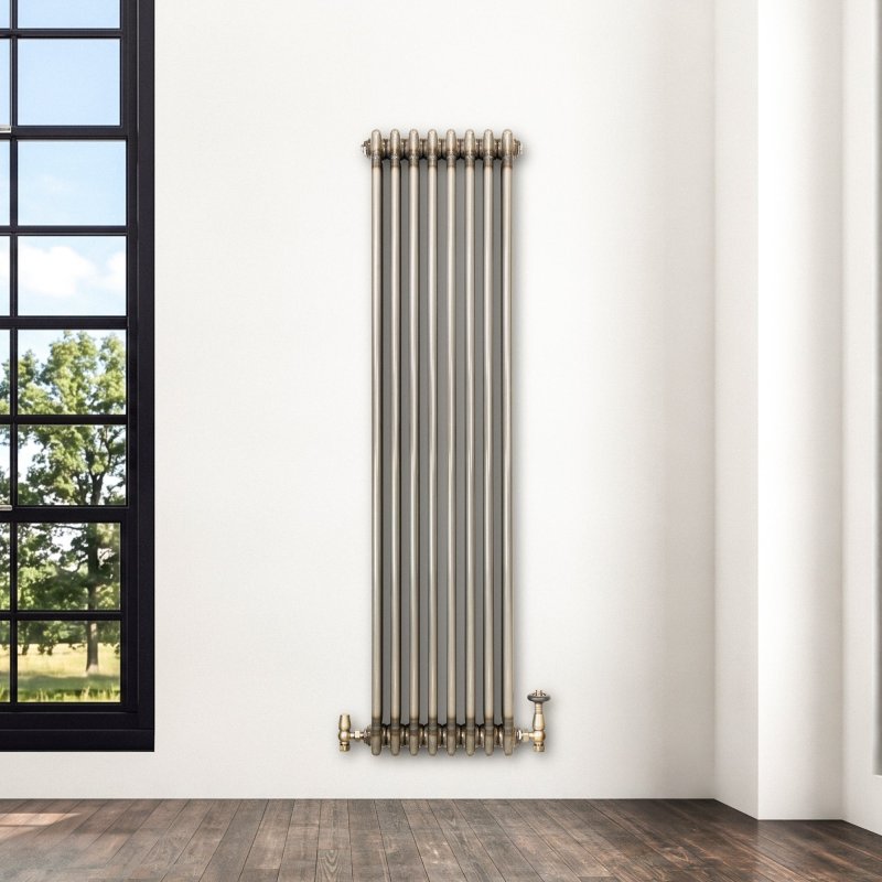 Traditional 3 Column Radiator - 1500 x 380mm - Raw Metal