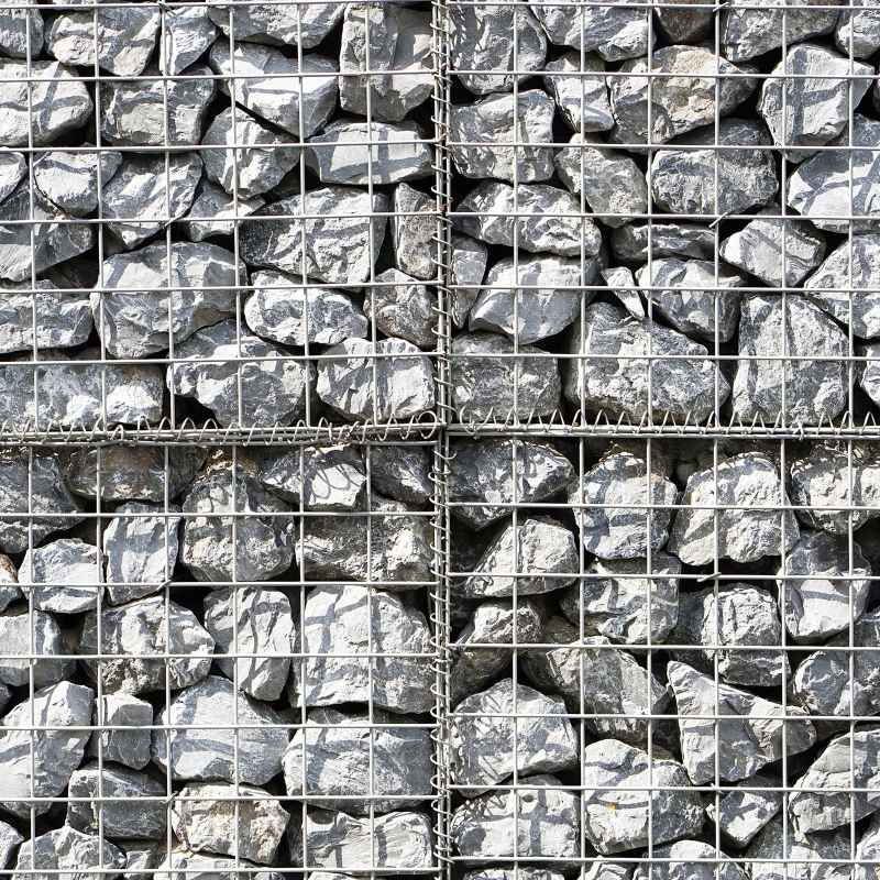 Gabion Baskets Cages Mesh Wire Galvanised Steel Outdoor Stone Basket Spiral Retaining Wall Planter Garden / 100 x 80 x 30cm / 4 Pack