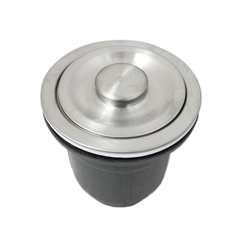 Kitchen Sink Stainless Steel Square Brushed Premium Handmade Satin Finish Commercial Single Bowl With Strainer Plug & Waste Pipe Set