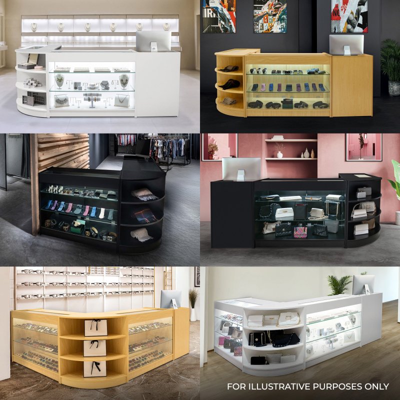 Astro LED Shop Counter Set LM60, TB60 & 2 x K900 - White