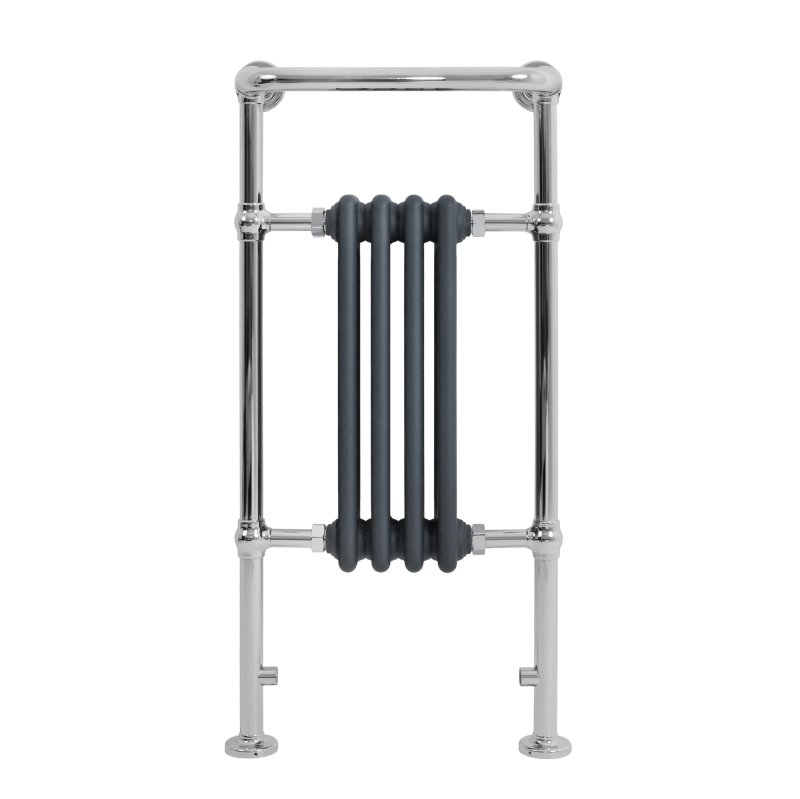 Traditional Heated Towel Rail Radiator - 950mm x 480mm - Anthracite Grey