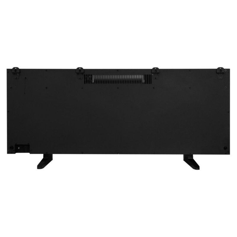 Electric Wall Mounted Inset LED Black Fireplace Free Standing 50" 950W 1850W 12 Colours Timer Remote Adjustable Brightness Pebbles Clear Crystals Log Effect 3D Flame 15 – 35 Degrees C Fixing Kit