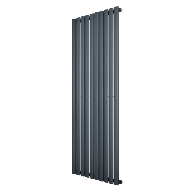 Oval Single Column Radiator - 1600 x 600mm - Anthracite Grey