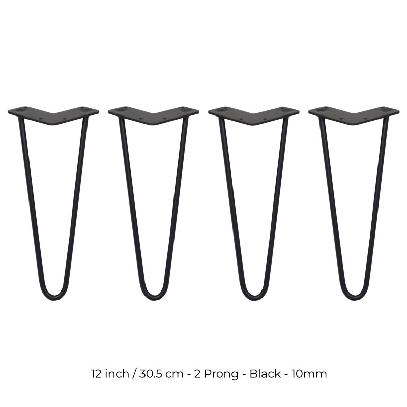 4 x Hairpin Legs / Hair Pin Legs Set SkiSki Legs Furniture Desk Bench Chair Table 12