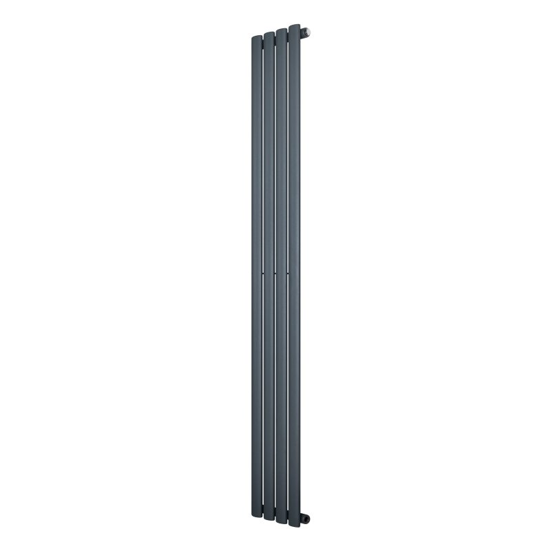 Oval Single Column Radiator - 1800 x 240mm - Anthracite Grey