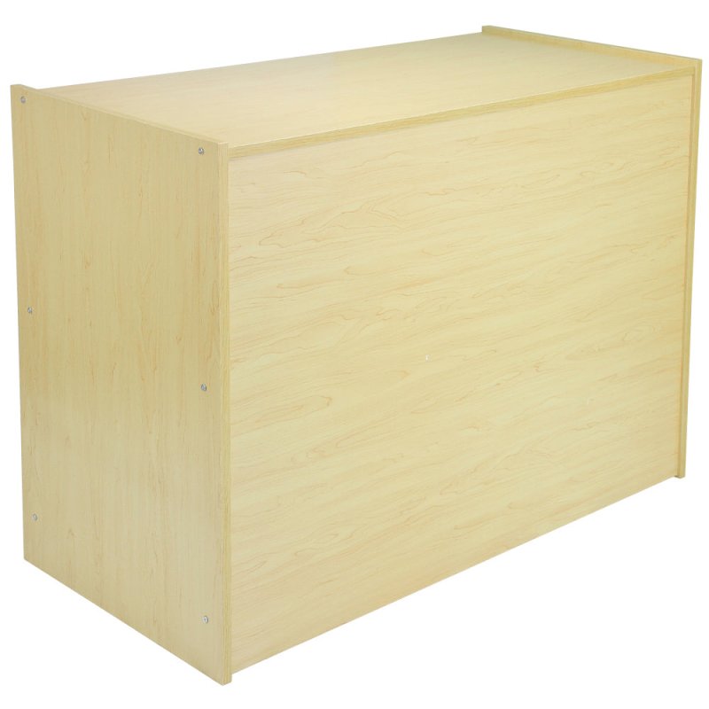 MonsterShop A1200 Shop Counter Retail Showcase Display Cabinet, Maple, 120cm x 90cm x 60cm