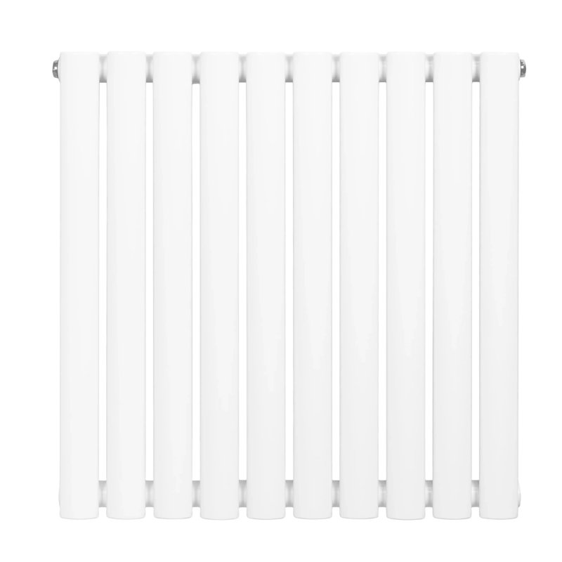 Oval Single Column Radiator - 600 x 600mm - White