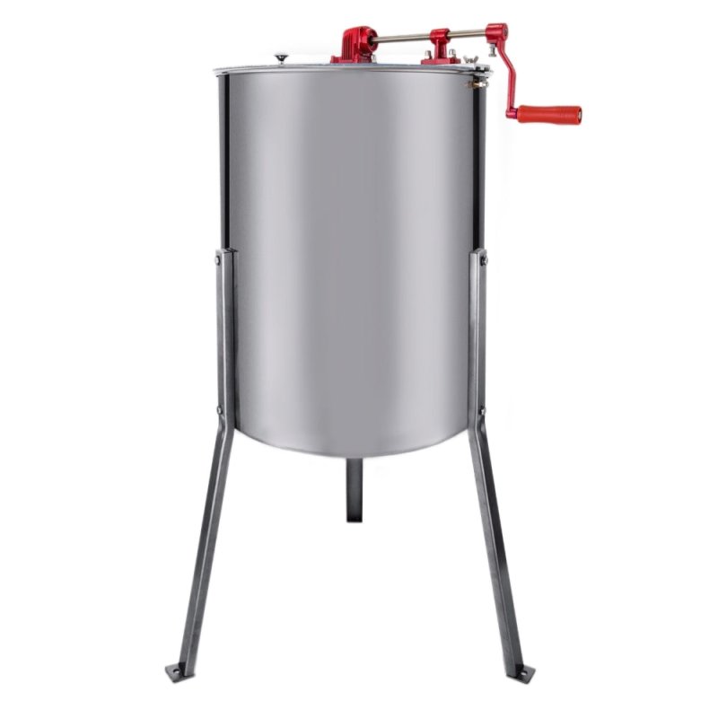 Manual Honey Extractor Separator 4 Frames Stainless Steel Barrel Beehives Honeycomb Spinner Crank Tool With Stand Beekeeping Extractor Equipment