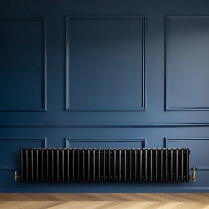 Traditional 4 Column Radiator - 300 x 1505mm - Black