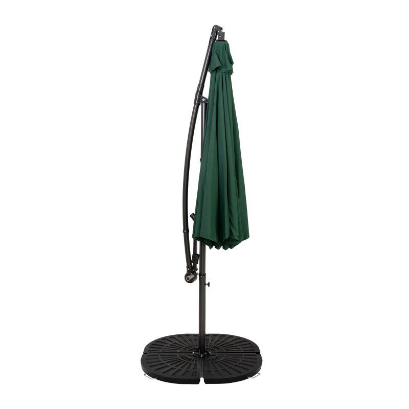 Cantilever Parasol 3m With Full Fan Base - Green