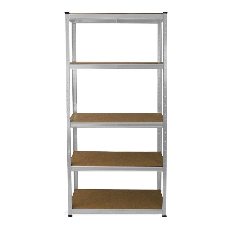 3 Garage Shelving Units 5 Tier Racking Storage Warehouse Bays Industrial Heavy Duty Boltless Galvanised Steel Shelves / FREE Rubber Mallet & Bay Connectors