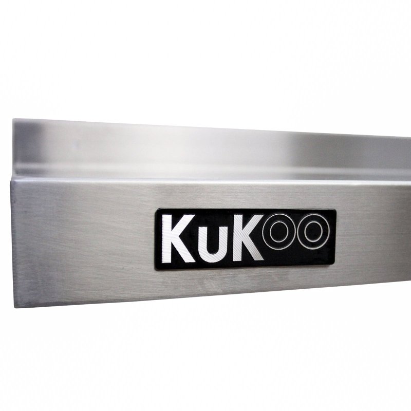 KuKoo Commercial Catering Corrosion Resistant x 2 Stainless Steel Kitchen Wall Shelf & Free Microfiber Cloths 1500mm x 300mm