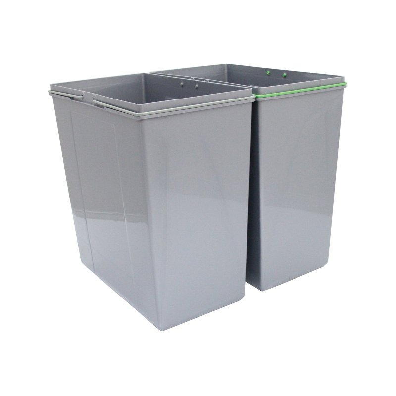 KuKoo Pullout Dust Bin Soft Close Sliding Recycling Double Kitchen 90L Recycle Waste