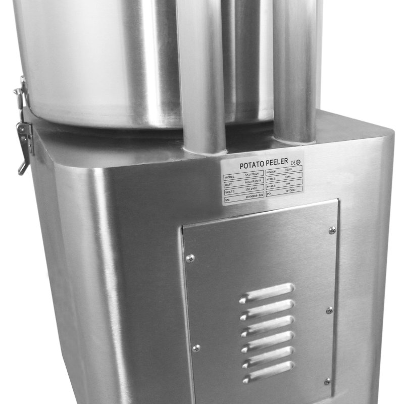 KuKoo Commercial Electric Potato Rumbler Peeler Machine Automatic Heavy Duty Catering Restaurant Peeling Machine 20Kg Capacity