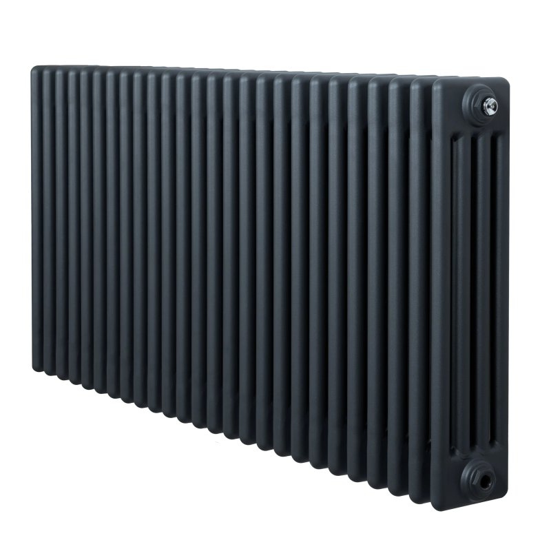 Traditional 4 Column Radiator - 600 x 1190mm - Anthracite Grey