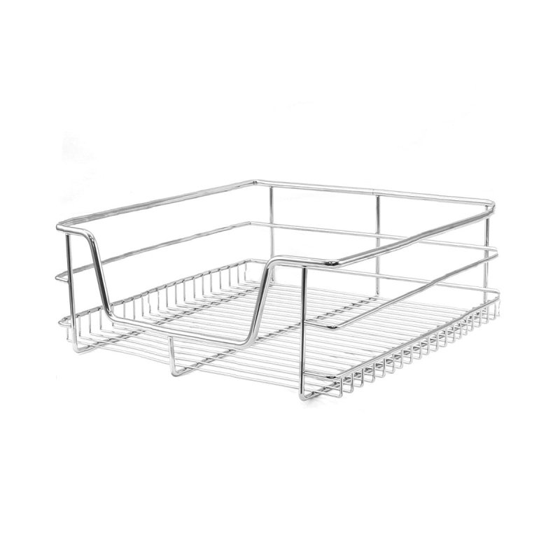 KuKoo 4 x Kitchen Pull Out Soft Close Baskets, 400mm Wide Cabinet, Slide Out Wire Storage Drawers