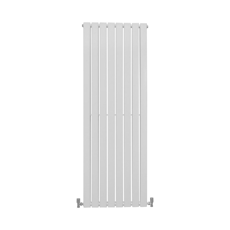 Designer Radiators 160 x 56cm Flat Panel Modern Central Heating Gloss White Vertical Column Double Panel Wall Mounted Slimline Kitchen Living Room Bathroom Commercial Cleaning Brush & Fixing Kit