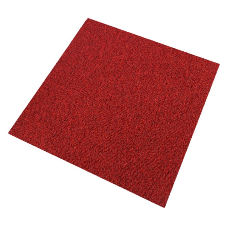 Carpet Tiles 40 x Sand & Scarlet Red 10 Metres Squared Heavy-Duty Commercial Hard Wearing Flooring Domestic Premium Office Home 50cm x 50cm MonsterShop