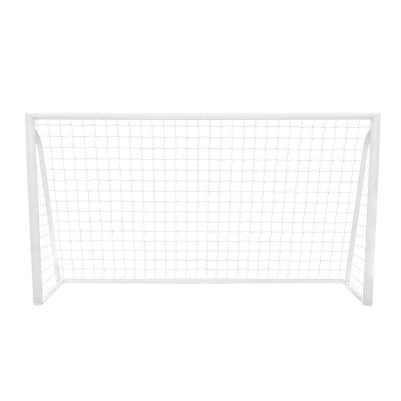 Football Goal Net 12 x 6ft All Weather PVC Goalpost 30ply Knotted Netting 24 Clips Portable Training Practice Indoor Outdoor Quick Slot & Click Assembly 5 Hole Target Sheet Bungee Straps & Carry Bag